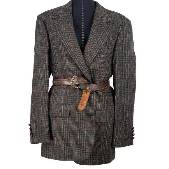 Wool, plaid, single breasted blazer (Robert Stock) - Picture 1 of 8